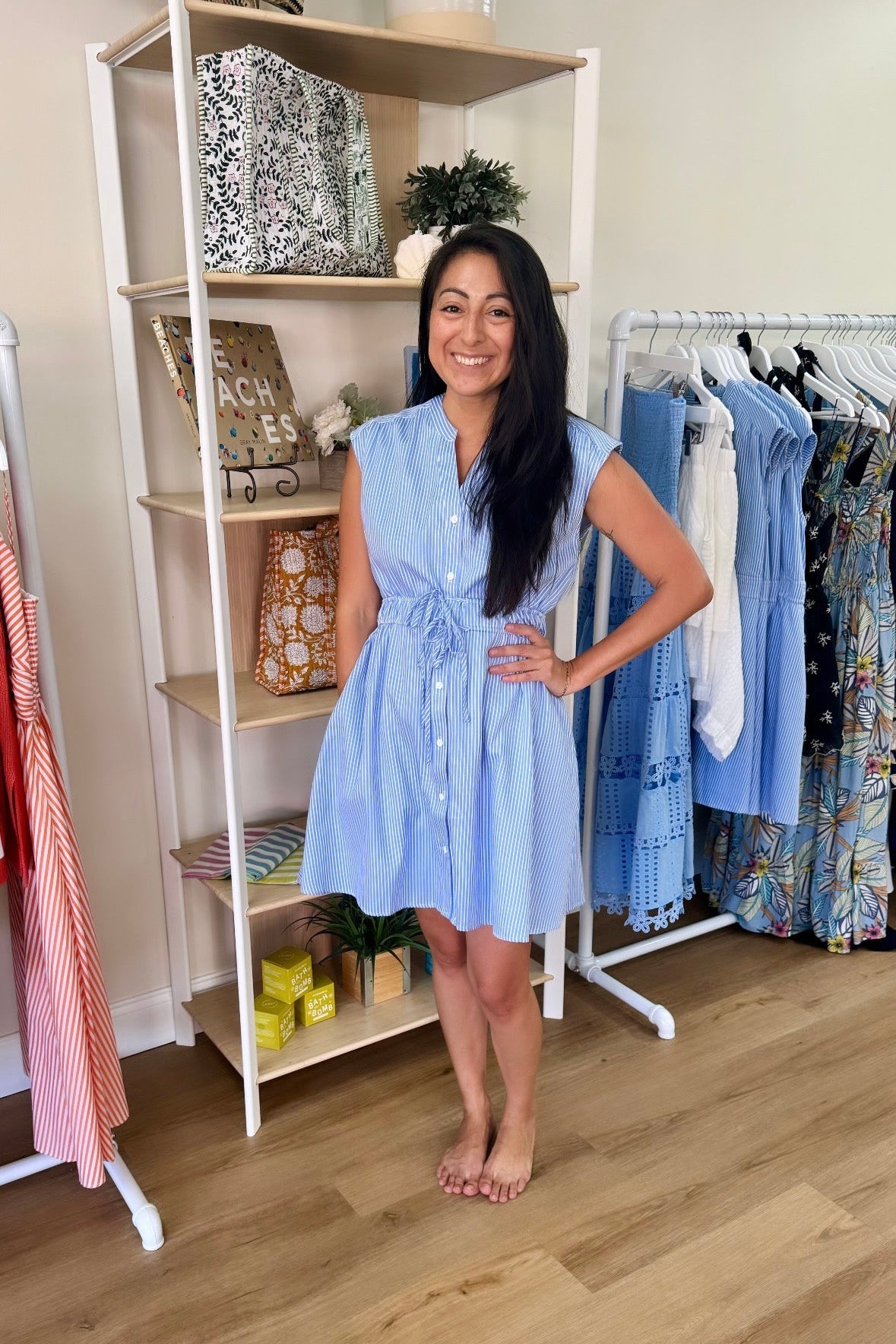 Blue Striped Dress from Southern Sunday