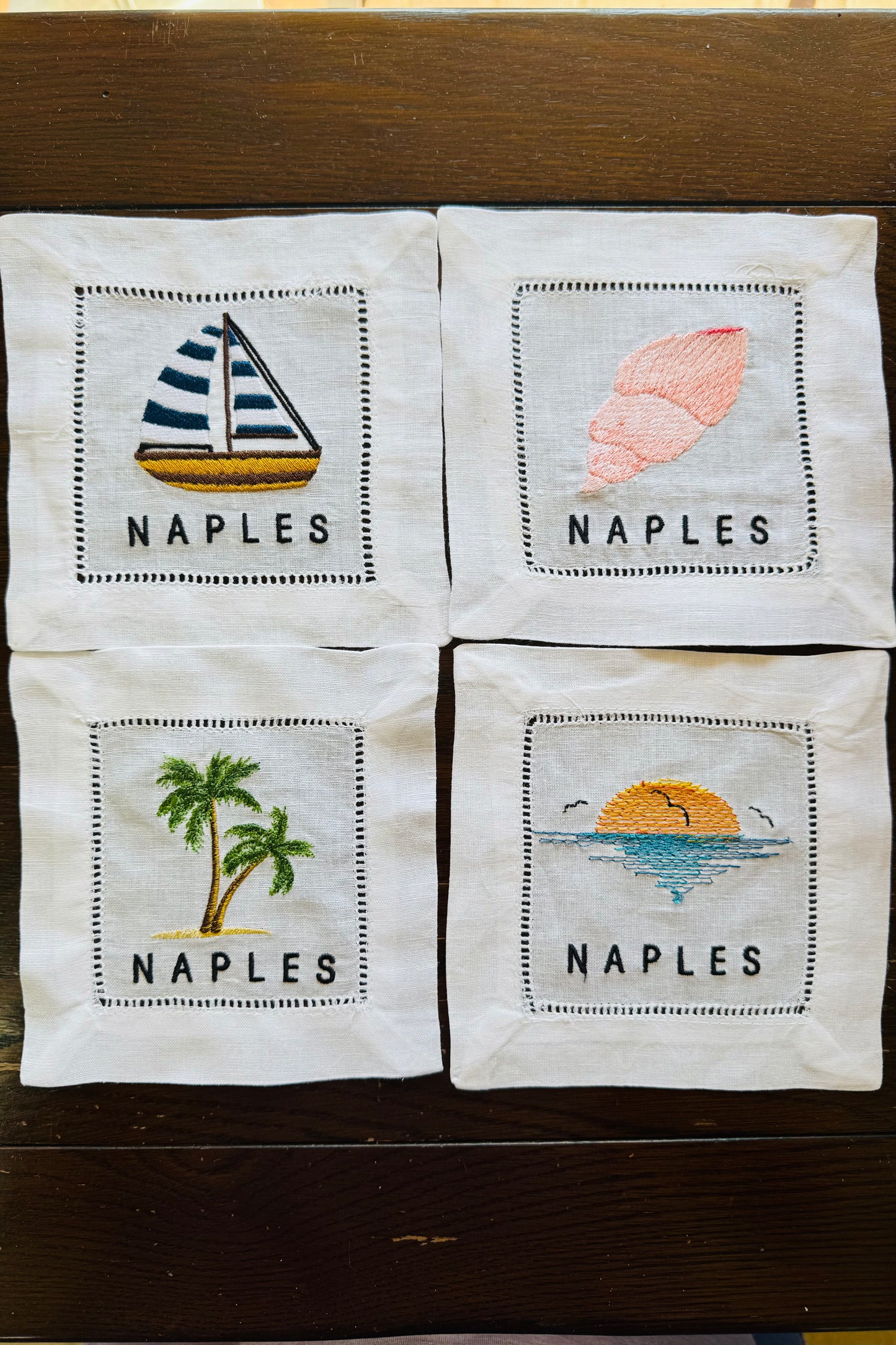 Naples Linen Cocktail Napkin Set