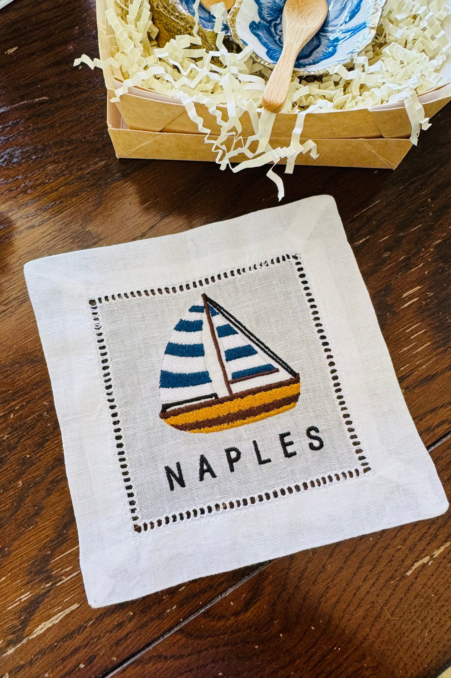 Naples Linen Cocktail Napkin Set