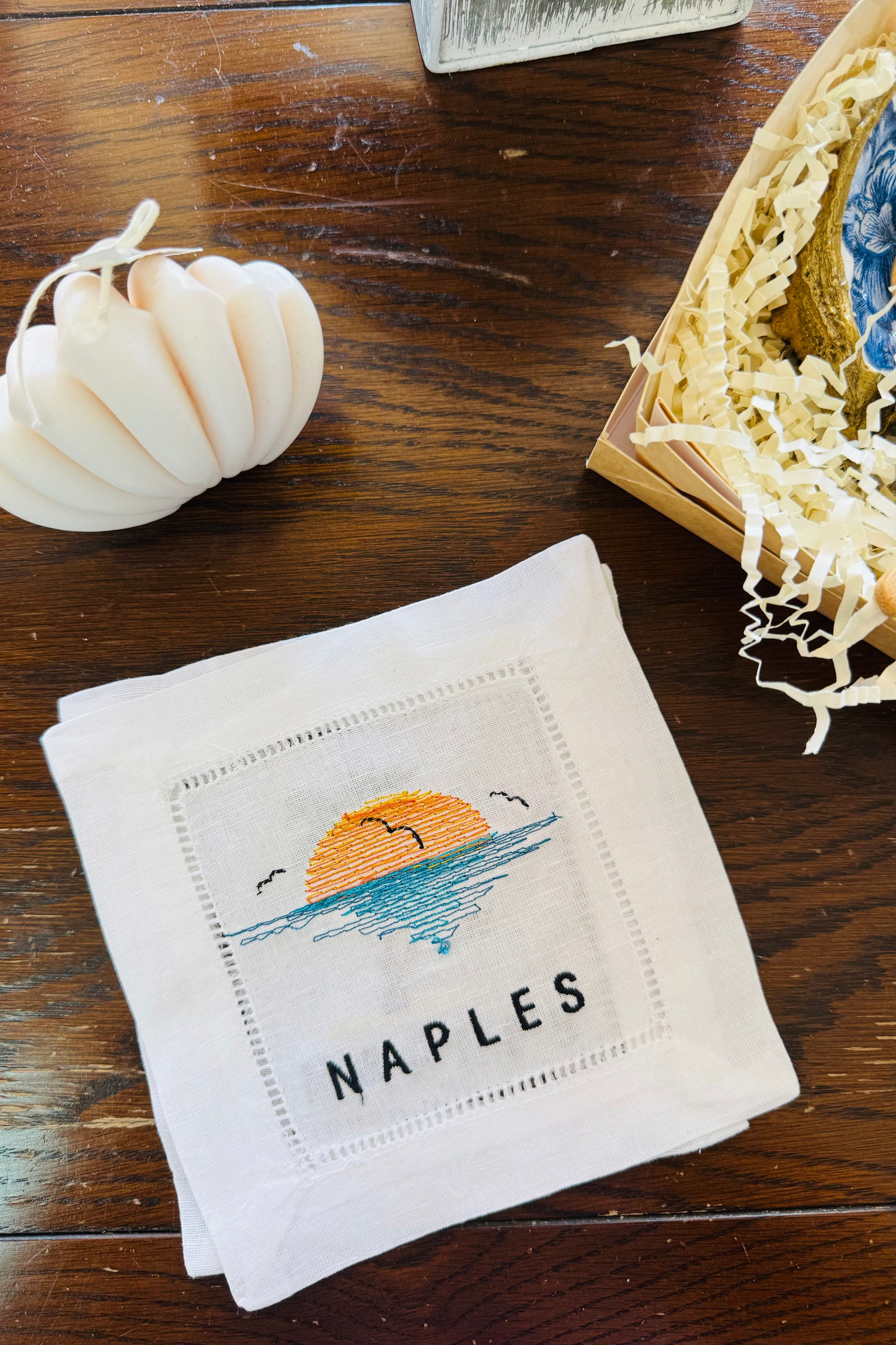 Naples Linen Cocktail Napkin Set