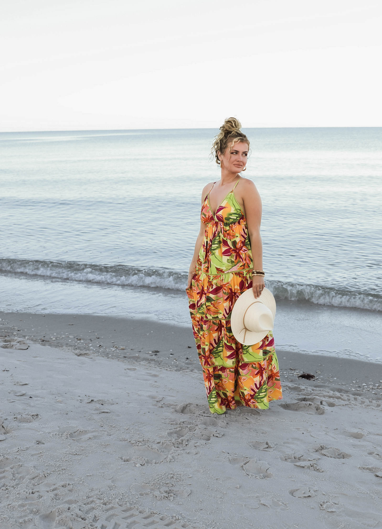 Hibiscus Tiered Maxi Dress from Southern Sunday