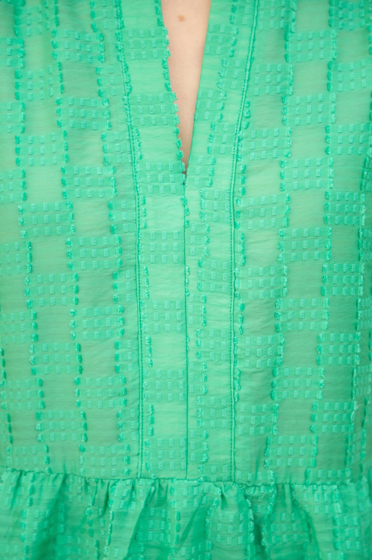 Kelly Green Checkered Dress from Southern Sunday