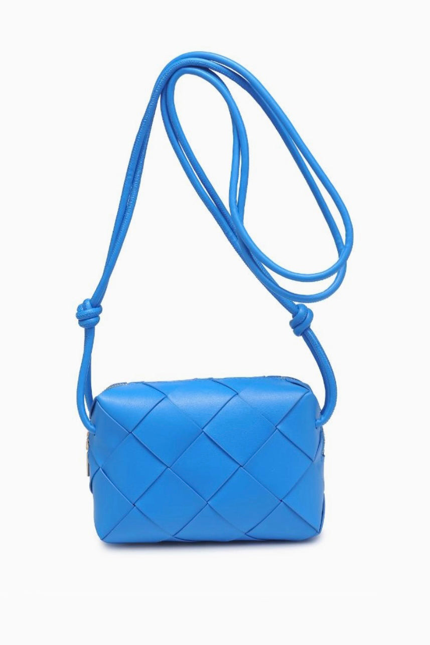 Blue Woven Crossbody Bag from Southern Sunday Boutique