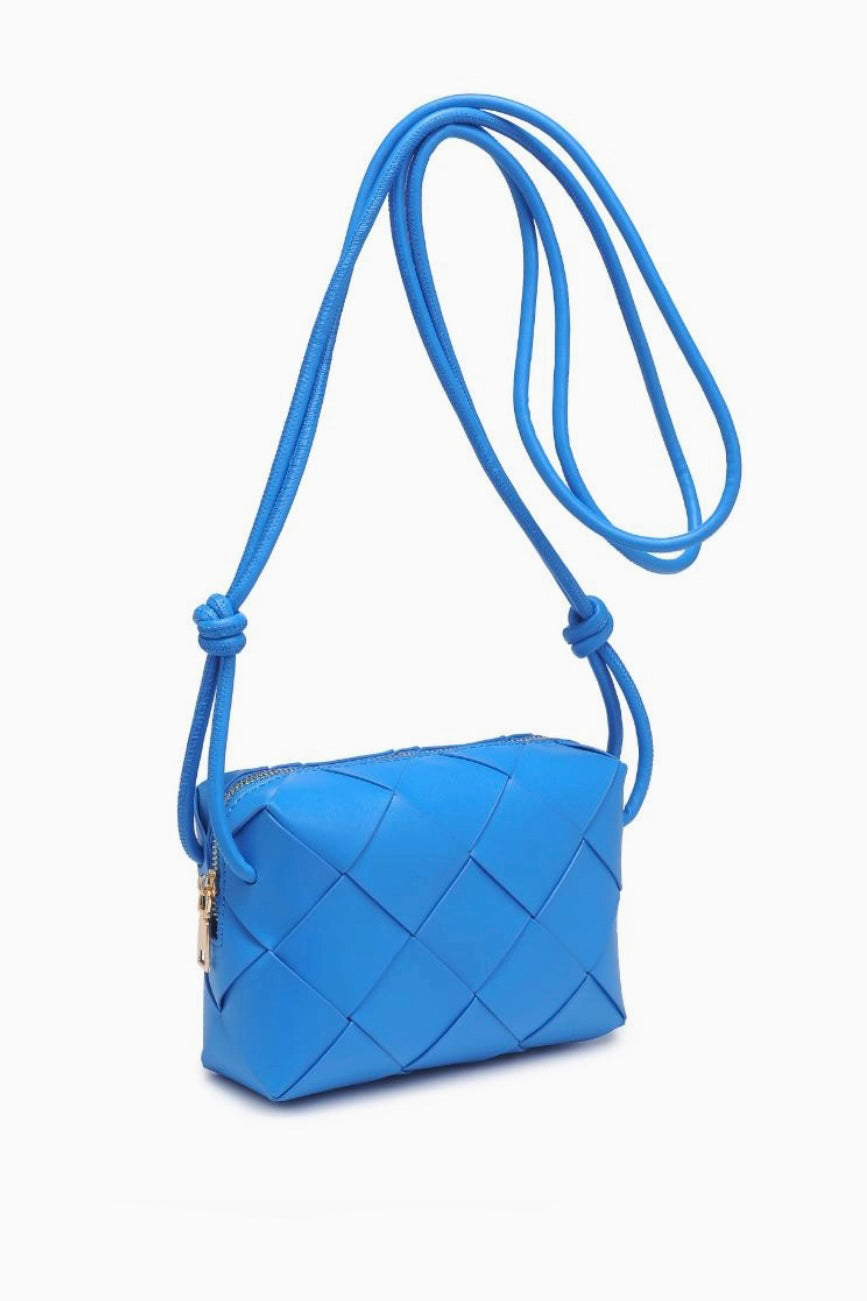 Blue Woven Crossbody Bag from Southern Sunday Boutique