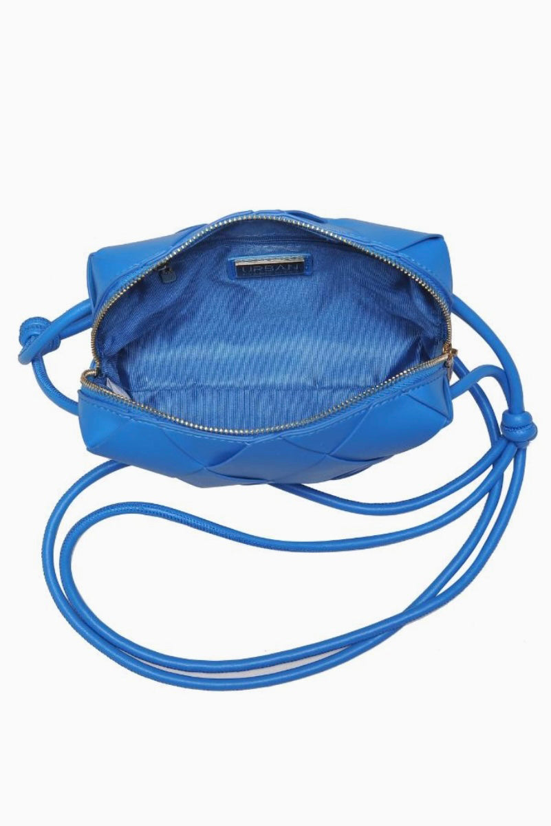 Blue Woven Crossbody Bag from Southern Sunday Boutique