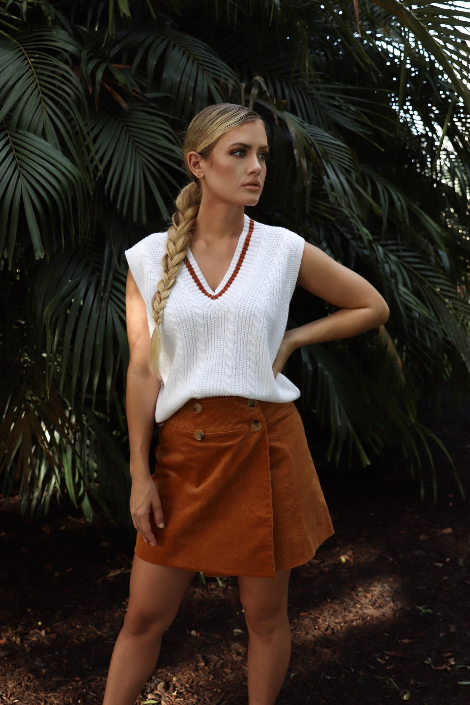 Varsity V Neck Sweater Vest from Southern Sunday