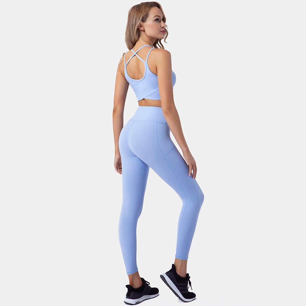 Lovely Light Blue High Waisted Legging from Southern Sunday Boutique